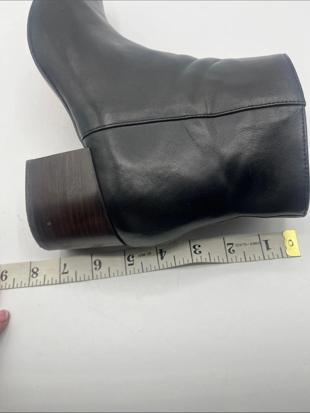 J. Jill Black Leather Rounded-Toe shortBoots with Side Zip